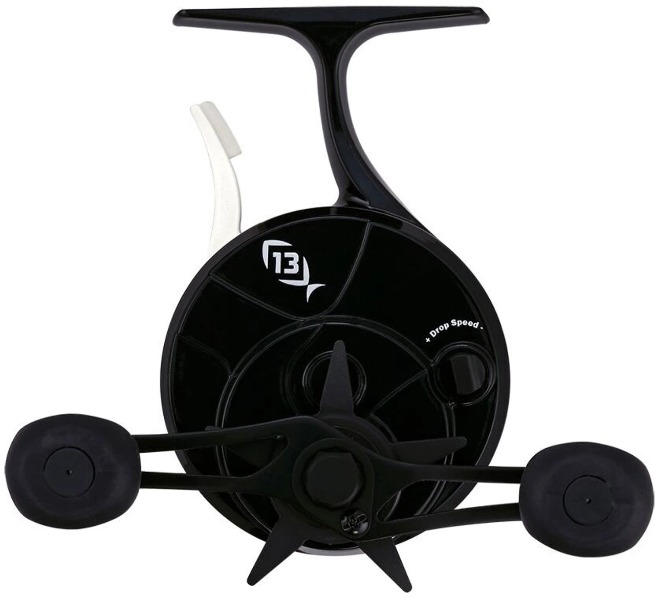 13 Fishing Black Betty Free Fall Ghost Ice Reel - Blackout Glow - L/H 5 13 Fishing Black Betty Free Fall Ghost Ice Reel - Blackout Glow - L/H - Image 3